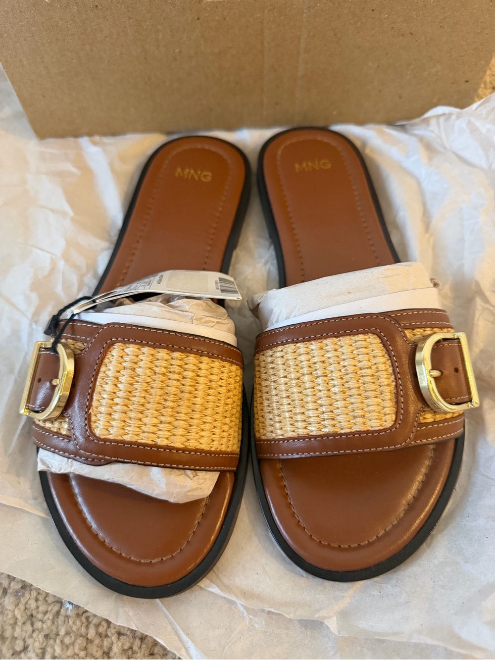 Mango Raffia Sandals - Picture 6 of 9